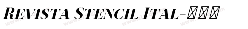 Revista Stencil Ital字体转换